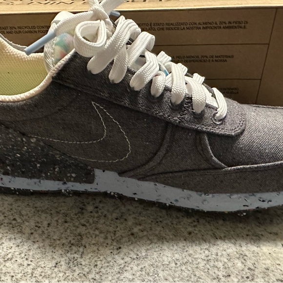 Nike Daybreak DBreak Type Recycled Canvas Iron Grey/Barely Volt White size 9.5 - Picture 3 of 14